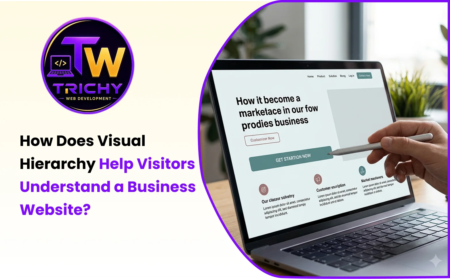 Visual Hierarchy Website design